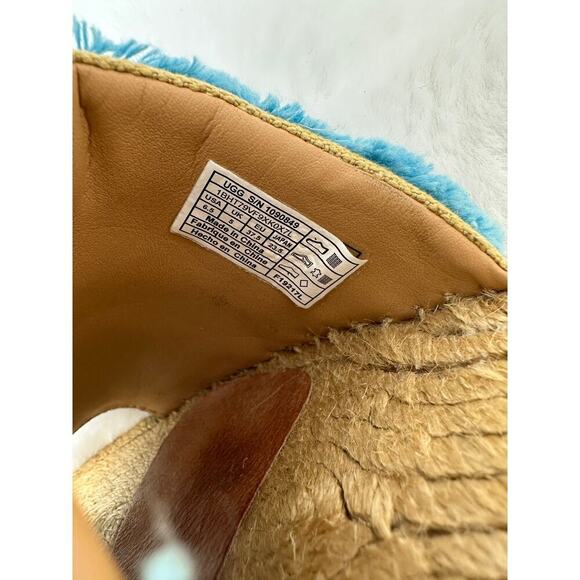 UGG Australia Women's Edith Slide Yarn Slip On Aqua Blue Size 6.5 - Picture 8 of 9